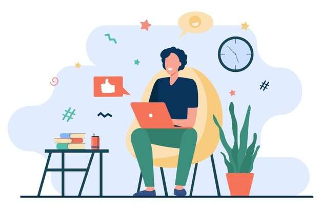 happy-freelancer-with-computer-home-young-man-sitting-armchair-using-laptop-chatting-online-smiling-vector-illustration-distance-work-online-learning-freelance_74855-8401